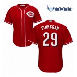 Youth Majestic Cincinnati Reds 29 Brandon Finnegan Authentic Red Alternate Cool Base MLB Jersey