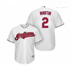 Mens Cleveland Indians 2 Leonys Martin Replica White Home Cool Base Baseball Jersey 