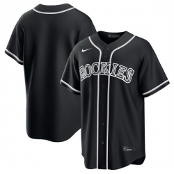 Men Colorado Rockies Blank 2026 Fashion Replica Black Out Stitched Baseball Jersey