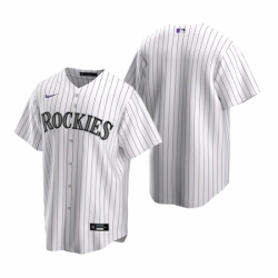 Mens Nike Colorado Rockies Blank White Home Stitched Baseball Jersey