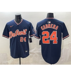 Men Detroit Tigers  24 Miguel Cabrera Navy 2026 Alternate Vapor Premier Limited Stitched Baseball Jersey