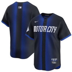 Men Detroit Tigers Blank 2024 Navy City Connect Cool Base Limited Jersey