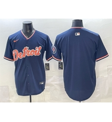 Men Detroit Tigers Blank Navy 2026 Alternate Vapor Premier Limited Stitched Baseball Jersey