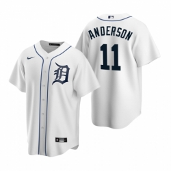 Mens Nike Detroit Tigers 11 Sparky Anderson White Home Stitched Baseball Jersey