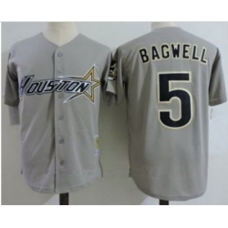 Astros 5 Jeff Bagwell Gray  throwback Jersey