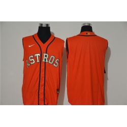 Astros Blank Orange Nike Cool Base Sleeveless Jersey