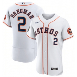 Men Houston Astros 2 Alex Bregman White 2022 World Series Flex Base Stitched Baseball Jersey