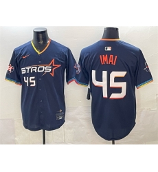 Men Houston Astros 45 Tatsuya Imai Navy 2025 City Connect With Texas Patch Limited Stitched Baseball Jersey Men Houston Astros 45 Tatsuya Imai Navy 2025 City Connect With Texas Patch Limited Stitched Baseball Jersey