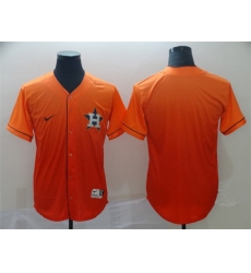 Men Houston Astros Blank Orange Fade Stitched Baseball Jersey