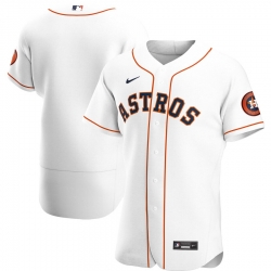 Men Houston Astros Men Nike White Home 2020 Flex Base Official Team MLB Jersey