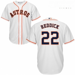 Mens Majestic Houston Astros 22 Josh Reddick Replica White Home Cool Base MLB Jersey