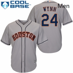 Mens Majestic Houston Astros 24 Jimmy Wynn Replica Grey Road Cool Base MLB Jersey 