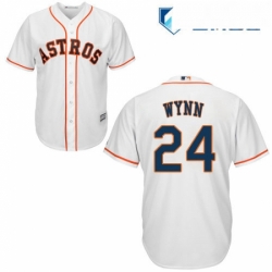 Mens Majestic Houston Astros 24 Jimmy Wynn Replica White Home Cool Base MLB Jersey 