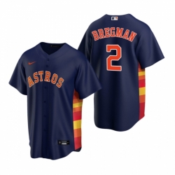 Mens Nike Houston Astros 2 Alex Bregman White Orange Cooperstown Collection Home Stitched Baseball Jerse