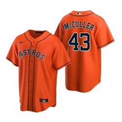 Mens Nike Houston Astros 43 Lance McCullers Orange Alternate Stitched Baseball Jerse