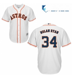 Womens Majestic Houston Astros 34 Nolan Ryan Replica White Home Cool Base MLB Jersey