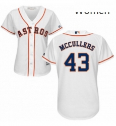 Womens Majestic Houston Astros 43 Lance McCullers Authentic White Home Cool Base MLB Jersey