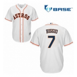 Youth Majestic Houston Astros 7 Craig Biggio Authentic White Home Cool Base MLB Jersey