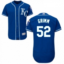 Mens Majestic Kansas City Royals 52 Justin Grimm Royal Blue Alternate Flex Base Collection 2018 World Series Jersey