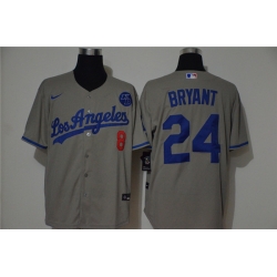 Dodgers 24 Kobe Bryant Gray 2020 Nike KB Cool Base Jersey