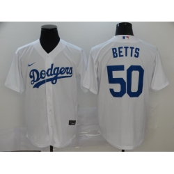 Dodgers 50 Mookie Betts White 2020 Nike Cool Base Jersey