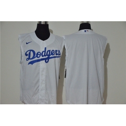 Dodgers Blank White Nike Cool Base Sleeveless Jersey