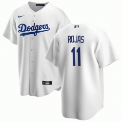 Men Los Angeles Dodgers 11 Miguel Rojas Vargas White Cool Base Stitched Baseball Jersey Men Los Angeles Dodgers 11 Miguel Rojas Vargas White Cool Base Stitched Baseball Jersey
