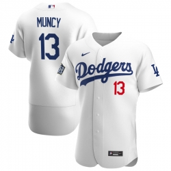 Men Los Angeles Dodgers 13 Max Muncy Men Nike White Home 2020 World Series Bound Flex Base Player MLB Jersey