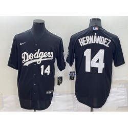 Men Los Angeles Dodgers 14 Kike Hernandez Black Cool Base Stitched Jersey Men Los Angeles Dodgers 14 Kike Hernandez Black Cool Base Stitched Jersey