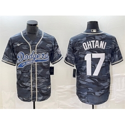 Men Los Angeles Dodgers 17 Shohei Ohtani Gray Camo Cool Base With Patch Stitched Baseball Jersey Men Los Angeles Dodgers 17 Shohei Ohtani Gray Camo Cool Base With Patch Stitched Baseball Jersey
