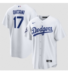 Men Los Angeles Dodgers 17 Shohei Ohtani White 2025 World Series Champions Patch Cool Base Stitched Baseball Jersey Men Los Angeles Dodgers 17 Shohei Ohtani White 2025 World Series Champions Patch Cool Base Stitched Baseball Jersey