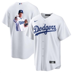 Men Los Angeles Dodgers 17 Shohei Ohtani White Big Logo Cool Base Stitched Jersey 6 Men Los Angeles Dodgers 17 Shohei Ohtani White Big Logo Cool Base Stitched Jersey 6