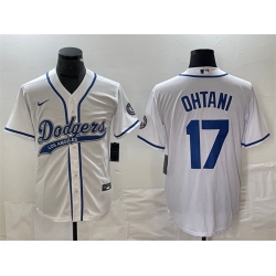 Men Los Angeles Dodgers 17 Shohei Ohtani White Cool Base With Patch Stitched Baseball Jersey Men Los Angeles Dodgers 17 Shohei Ohtani White Cool Base With Patch Stitched Baseball Jersey
