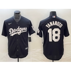 Men Los Angeles Dodgers 18 Yoshinobu Yamamoto Black Cool Base Stitched Jersey Men Los Angeles Dodgers 18 Yoshinobu Yamamoto Black Cool Base Stitched Jersey
