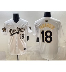 Men Los Angeles Dodgers 18 Yoshinobu Yamamoto White Gold 2025 World Series Champions Patch Limited Stitched Baseball Jersey Men Los Angeles Dodgers 18 Yoshinobu Yamamoto White Gold 2025 World Series Champions Patch Limited Stitched Baseball Jersey
