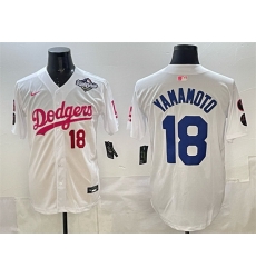 Men Los Angeles Dodgers 18 Yoshinobu Yamamoto White Pink 2025 World Series Vin 26 Kobe Patch Limited Stitched Baseball Jersey Men Los Angeles Dodgers 18 Yoshinobu Yamamoto White Pink 2025 World Series Vin 26 Kobe Patch Limited Stitched Baseball Jersey