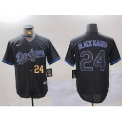 Men Los Angeles Dodgers 24  27Black Mamba 27 Black Cool Base Stitched Baseball Jersey 2