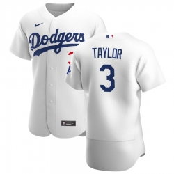 Men Los Angeles Dodgers 3 Chris Taylor Men Nike White Home 2020 Flex Base Player MLB Jersey