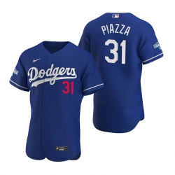 Men Los Angeles Dodgers 31 Mike Piazza Royal 2020 World Series Champions Flex Base Jersey