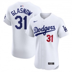Men Los Angeles Dodgers 31 Tyler Glasnow White 2024 Home Elite Stitched Jersey Men Los Angeles Dodgers 31 Tyler Glasnow White 2024 Home Elite Stitched Jersey
