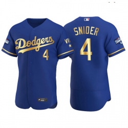 Men Los Angeles Dodgers 4 Duke Snider Men Nike Authentic 2021 Gold Program World Series Champions MLB Jersey Royal