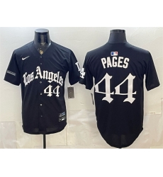 Men Los Angeles Dodgers 44 Andy Pages Black LA Gothic Style Limited Stitched Baseball Jersey Men Los Angeles Dodgers 44 Andy Pages Black LA Gothic Style Limited Stitched Baseball Jersey