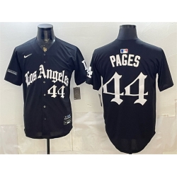 Men Los Angeles Dodgers  44 Andy Pages Black LA Gothic Style Limited Stitched Baseball Jersey