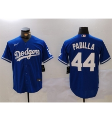 Men Los Angeles Dodgers 44 Vicente Padilla Blue Cool Base Stitched Baseball Jersey