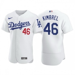 Men Los Angeles Dodgers 46 Craig Kimbrel White Flex Base Stitched jersey