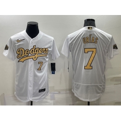 Men Los Angeles Dodgers 7 Julio Urias 2022 All Star White Flex Base Stitched Baseball Jersey 2 Men Los Angeles Dodgers 7 Julio Urias 2022 All Star White Flex Base Stitched Baseball Jersey 2