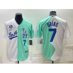 Men Los Angeles Dodgers 7 Julio Urias 2022 All Star White Green Cool Base Stitched Baseball Jerseys Men Los Angeles Dodgers 7 Julio Urias 2022 All Star White Green Cool Base Stitched Baseball Jerseys