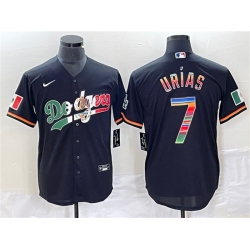 Men Los Angeles Dodgers 7 Julio Urias Black Mexico Cool Base Stitched JerseyS Men Los Angeles Dodgers 7 Julio Urias Black Mexico Cool Base Stitched JerseyS