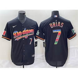 Men Los Angeles Dodgers 7 Julio Urias Black Mexico Cool Base Stitched Jersey Men Los Angeles Dodgers 7 Julio Urias Black Mexico Cool Base Stitched Jersey