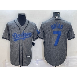 Men Los Angeles Dodgers 7 Julio Urias Grey Cool Base Stitched Jersey Men Los Angeles Dodgers 7 Julio Urias Grey Cool Base Stitched Jersey